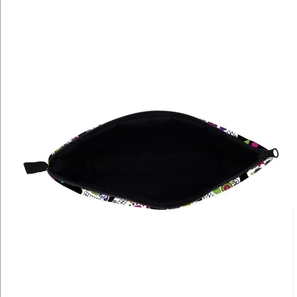 Make up bag SKULLS colorful +2 poly mailers 10x13
